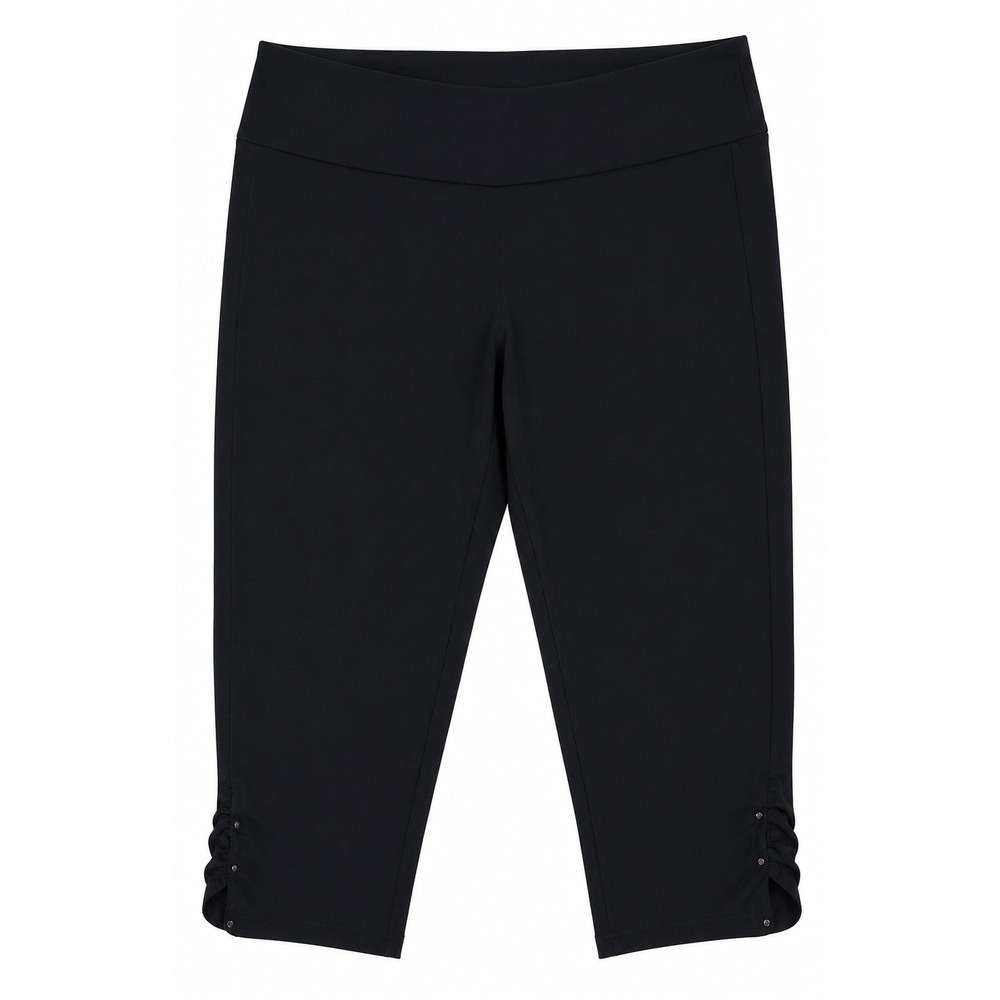 Attyre New York Navy Blue Capri Pants Size 12 Lattice Stud Hem Cropped Trousers